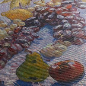 Kép - Vincent van Gogh, Grapes, Lemons, Pears, and Apples, reprodukciók (órával) (90x30 cm)