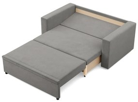 Zeus kanapé, bársony, hab töltet, egyenes kartámasz, világosszürke