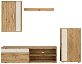 Benson 4 részes nappali szett kézműves tölgy, kasmír