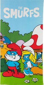 Hupikék törpikék Village Life fürdőlepedő, strand törölköző 70x140cm (Fast Dry)