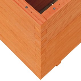 viaszbarna tömör fenyőfa kerti virágláda 110x40x72,5 cm