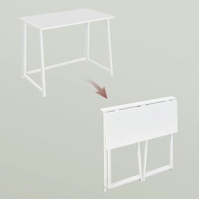 Dolgozószobai szett – összecsukható íróasztal ZARIMO 80×40 cm, fehér + irodai szék AVOLA VELVET világoskék