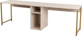 Twin Study Desk - travertin/arany íróasztal