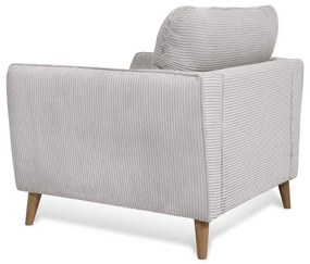 Világosszürke kordbársony fotel Paris – Scandic