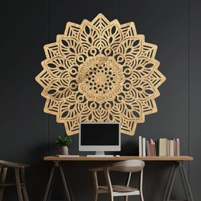 Elegáns fa faldekoráció mandala nap | SOLIS