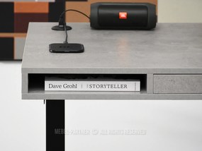 PC asztal Osto 120 (beton + fekete). 1109821