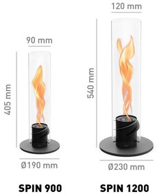 SPIN 900 asztali kandalló / lámpa spirális tűzzel, arany - Höfats
