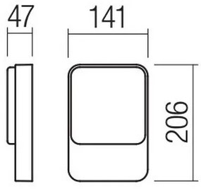 Redo 90129 - LED Kültéri fali lámpa COLIN 1xLED/9W/230V IP54