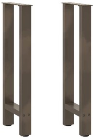 2 db natúr acél konzolasztal láb 38x(72-73) cm acél