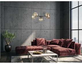 Csillár zsinóron KALIOPE 6xE27/60W/230V fekete/füstös bézs