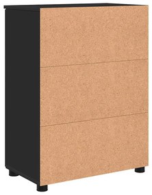 Fürdőszoba Székény polcokkal Fekete 60 x 35 x 80 cm Faanyag