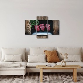 Hús képe egy tányéron (90x60 cm)