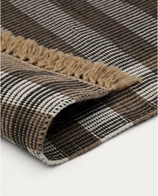 Fekete kétoldalas-kézi szövésű szőnyeg 60x90 cm Barani – Kave Home