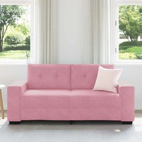 vidaXL rózsaszín bársony loveseat kanapé 140 cm