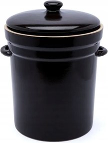 Virágos kőedény 8 L-es kerámia fedővel