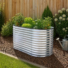 Furnigo Emelt ágyás 160x80x78 cm - ezüst