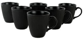 Fekete kerámia bögre szett 6 db-os 0.3 l – Hermia