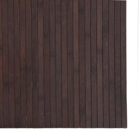 négyszögletű sötétbarna bambusz szőnyeg 80 x 500 cm