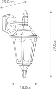 Elstead Lighting PARISH PRM2-BLACK Fali lámpa 1x60W/E27 IP44