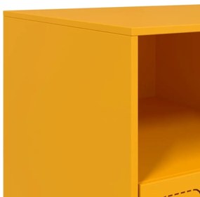 mustársárga acél TV-szekrény 99 x 39 x 44 cm