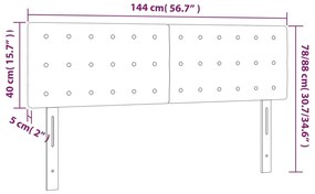 2 db fekete szövet fejtámla 72 x 5 x 78/88 cm