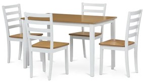 Étkezőszett 4 székkel, 120×75×75 cm, Tölgy Furnér. VESPA OAK