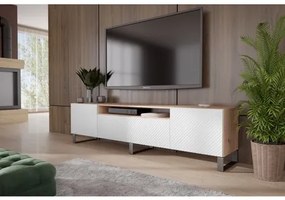 TV asztal RTV Neo 200 cm Fehér / Kézműves tölgy