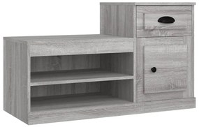 szürke sonoma színű szerelt fa cipősszekrény 100x42x60 cm
