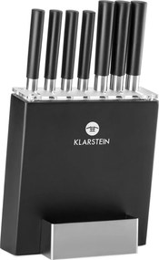 Klarstein Kitano, késkészlet tömbbel, 8 darabos, 7 kés, acél, luxus fa blokk
