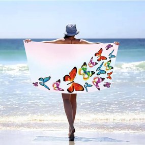Strandtörölköző SILMARI 100x180 cm színes, 100% mikroszálas