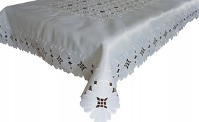 Abrosz Asztalra 130x170 Fehér Dekoratív Hímzéssel