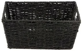 Compactor ETNA kézi kötésű kosár, 31 x 24 x 14 cm, fekete