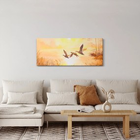 Kép - Daruk naplementekor (120x50 cm)