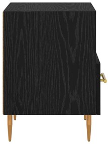 Éjjeli asztal fiókkal Fekete 40 x 35 x 47.5 cm Faanyag