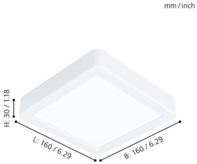 Eglo 99246 - LED mennyezeti lámpa FUEVA 5 LED/10,5W/230V
