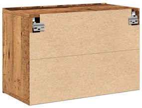 antik fa színű falra szerelhető TV-szekrény 60 x 30 x 41 cm