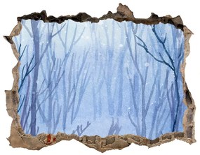 Fali matrica lyuk a falban Tégla forest télen nd-k-122794428