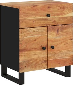 vidaXL tömör akácfa és szerelt fa éjjeliszekrény 50 x 33 x 60 cm