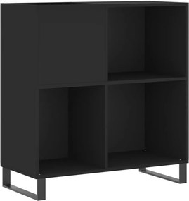 vidaXL fekete szerelt fa hanglemezszekrény 84,5 x 38 x 89 cm