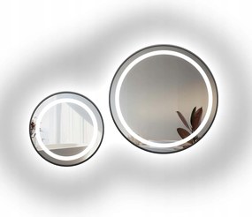 Stella Led II kerek tükör szett fekete Mdf keretben Slim Fi70+ Fi90