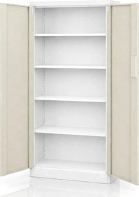 Irodai fém szekrény számzáras fehér / sonoma tölgy: Eco Design DANIEL, 900 x 1850 x 400 mm