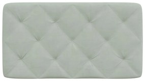 világosszürke bársony fejtámla párna 80 cm