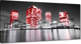 Vászonkép 115x55 Vörös felhőkarcolók