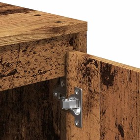 antik fa színű szerelt fa TV-szekrény 120 x 30 x 40,5 cm