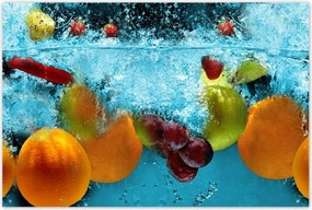 Poszterek 120x80 Gyümölcsök a vízbe esve