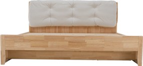 Franciaágy, 180x200, masszív fa, természetes, FLORENCIA