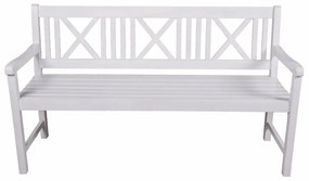 Fehér tömörfa kerti pad Malmö – Garden Pleasure