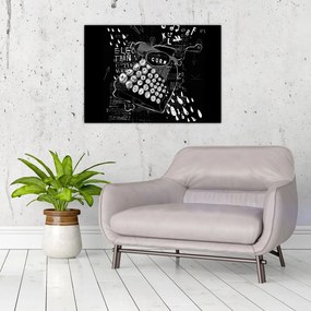 Kép - Rajz Banksy stílusában (üvegen) (70x50 cm)