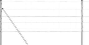 vidaXL Kerítésoszlop Galvanizált 25 x 0,8 m Acél