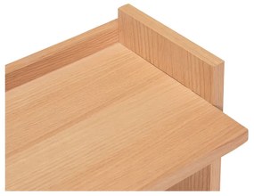 Natúr színű többszintes fali polc tölgyfa dekorral 100 cm Forma – Hübsch